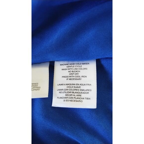 Nine West Blue Bright Surf/Sunflower Abstract Halter Stretch Maxi Dress Sz14-$98 - Picture 12 of 14